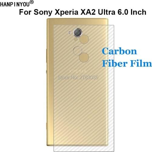 For Sony Xperia XA2 Ultra 6.0" New Durable 3D Anti-fingerprint Carbon Fiber Back Film Rear Screen Protector (Not Tempered Glass)