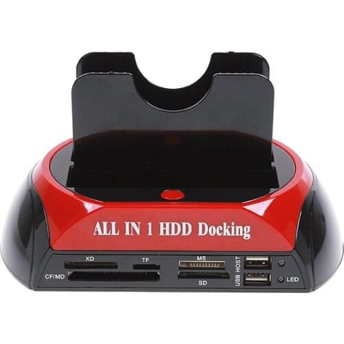 2.5" 3.5" SATA / IDE 2 Double - Dock HDD Docking Station e- SATA / Hub External Storage Enclosure Parts , Free / Drop Shipping