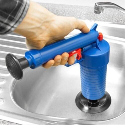 Home High Pressure Air Drain Blaster Pump Plunger Sink Pipe Clog Remover Toilets Bathroom Kitchen Cleaner Kit Bathroo Clean Tool