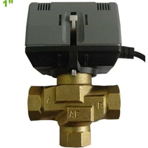 G1" Three-way Actuator Valve 220V AC Three Way Motorized Valve Electric Actuator Valve