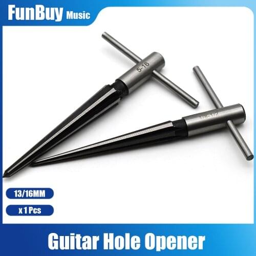 Guitar Bridge Pins Hole Pickup Endpin Hole Reamer Tapered 5-degree 6 Fluted Acoustic Guitar Woodworker Luthier Tool Accessories