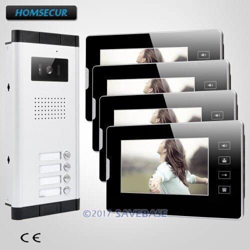 HOMSECUR 7" Hands-free Video Door Intercom System Support Electric Lock for House/Flat