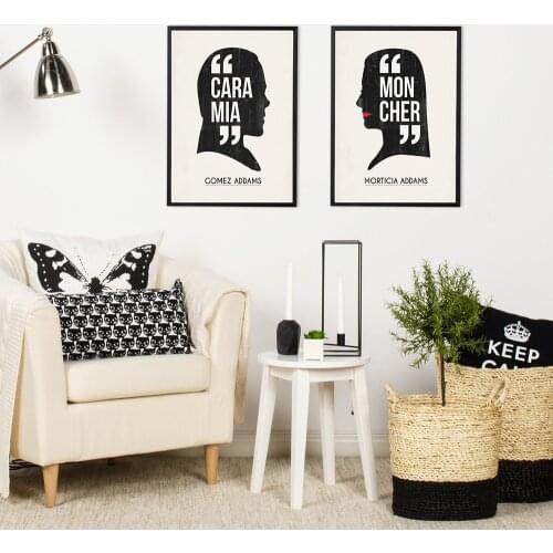 Addams Family Morticia and Gomez Pictures Witch art design Painting Posters And Prints Wall Pictures For Living Room Decor