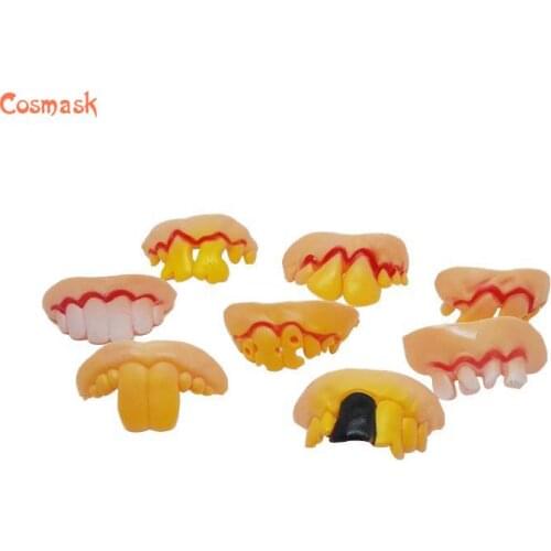 Cosmask Halloween Mouth Props Funny Denture Adult Horror Carnival Cosplay Party Props