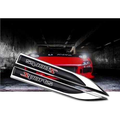 For Ford focus 2 3 fusin dodge caliber Charger seat FR Leon Car decoration metal sticker leaf plate sticker blade side sticker