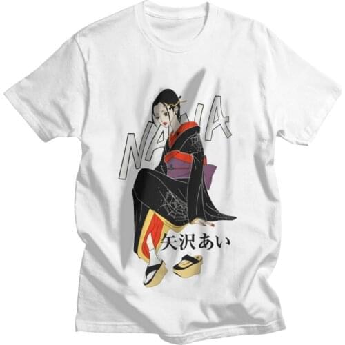 Nana Osaki T-shirt Mens Fashion T Shirt Short Sleeve 100% Cotton Japanese Harajuku Anime Manga Tshirt Cool Tee Top