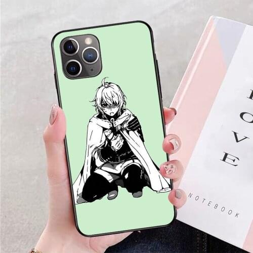 For iPhone Owari No Seraph Mika Soft TPU Border Apple iPhone Case