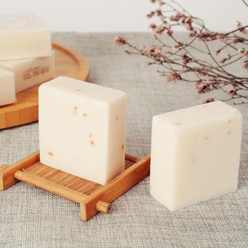 Handmade Rice Milk Soap Collagen Vitamin Skin Whitening Acne Pore Removal Moisturizing Bleaching Rice Milk Soap