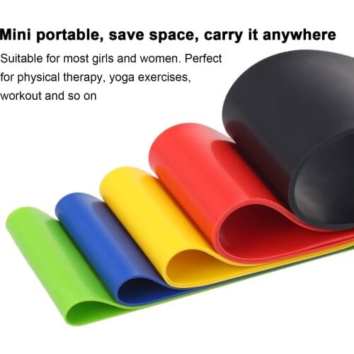 5PCS Stretch Band Kit for Beginners Seniors Physical Therapy Yoga Shaping Ring Tension Band Exercises Workout Elastic Yoga Strap