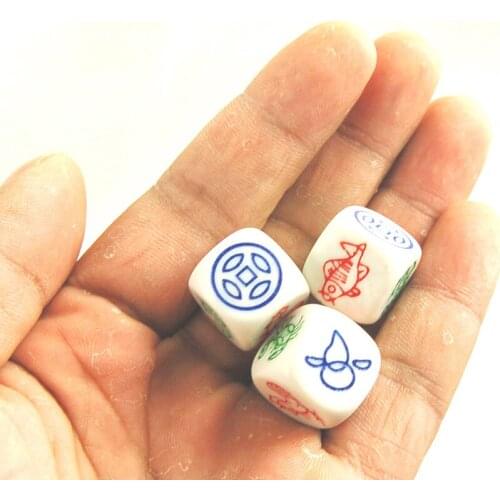 20PCS/Lot Dice Set , 1.5cm/1.8cm High Quality Transparent Acrylic ,6 Sided Dice For Club/Party/Family Games Free Shipping