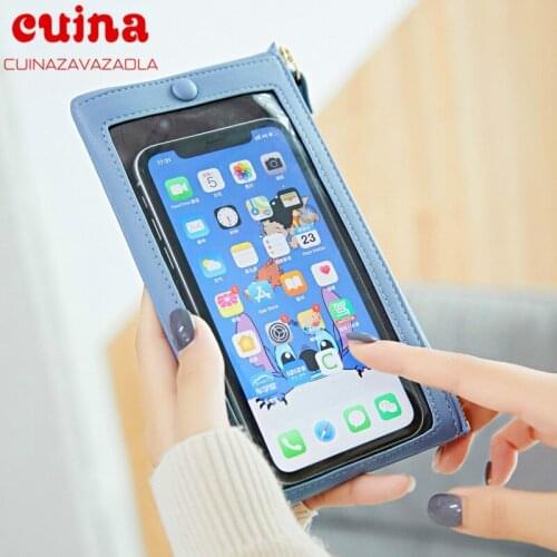 New Women Touch Screen Mobile Phone Bag Fashion Long Leather Top Quality Card Holder Classic Female Purse Wallet For Women