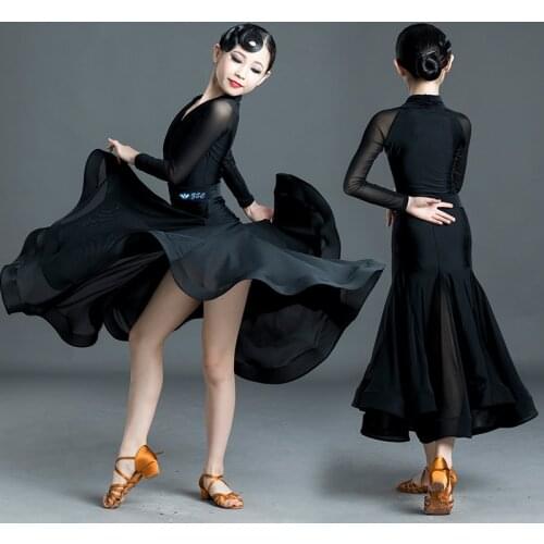 New Ballroom Dance Dress For Girls Practice Clothes New Waltz Latin National Standard Dance Clothes Modern Dance Dress DN6710