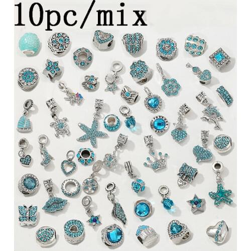 2Pcs/Lot New Arrival Crystal Charms Pendants With 'Mom' Fit Brand Bracelet For Women Mothers Day Jewelry Gift Making