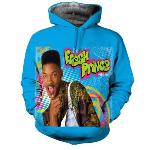 REAL American SIZE Custom Fresh Prince 3D Sublimation Printing Hoody / Hoodie Plus size