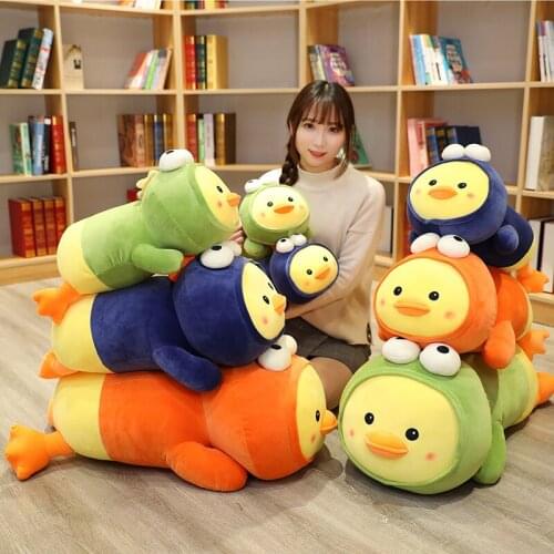 1pc 75CM kawaii Stuffed Duck Plush Toys Lovely Good Quality Animals Duck Pillow Home Decor Sofa Cushion Dolls for Children