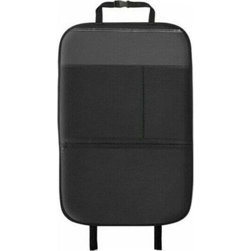 PU Anti Kick Pad Waterproof Car Seat Back Cover Protector Auto Anti Scratch Mats for Child Pet with Zipper Storage Bags