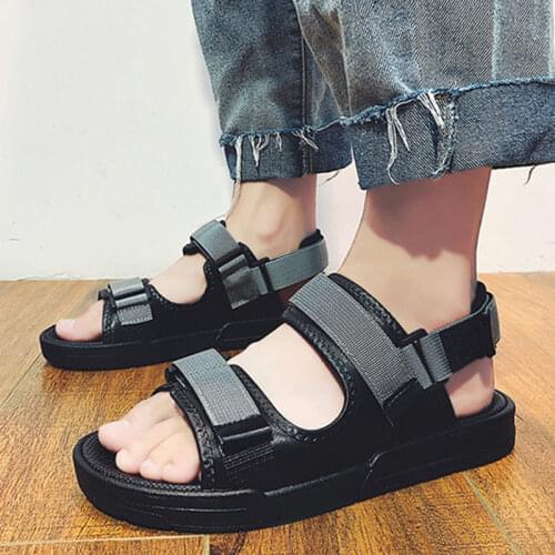 Sandals mens summer mens shoes anti slip wear-resistant beach sandals mens open toe dual-purpose mens sandals versatile