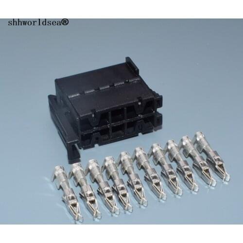 Shhworldsea 10 pin 2.8MM car female auto plug wiring harness cable unsealed plastic connector 929504-4