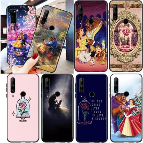 Beauty and the Beast For Honor 8S 8C 8X MAX 8A 8 7S 7A 7C Play 3E Prime Pro 2020 2019 Silicone Black Phone Case