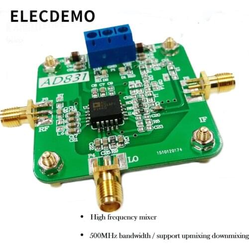 AD831 Module High Frequency Mixer 500M Bandwidth Up and Down Mixing Frequency Converter Double Balanced Mixer function demoboard