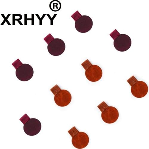 XRHYY 5 Pcs Brown/Coffee 4 CM Round PU Leather Pen Loop Self-Adhesive Pencil Holder For Notebooks Journals Calendars Clipboards