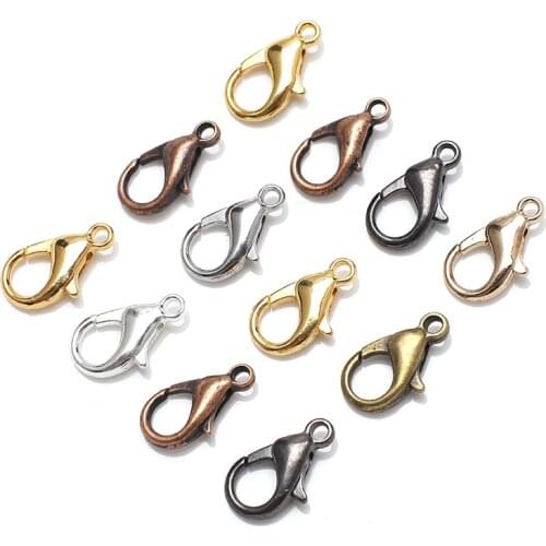 Alloy Lobster Clasp Jewelry Findings Connectors Bulk Metal Beads For Bracelets DIY Crafts Handmade Charms Needlework Accessories