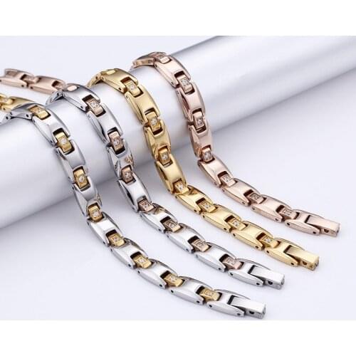 Health Care Bracelet Trend Magnet Bracelet Fashion Men and Women Titanium Steel Bracelet