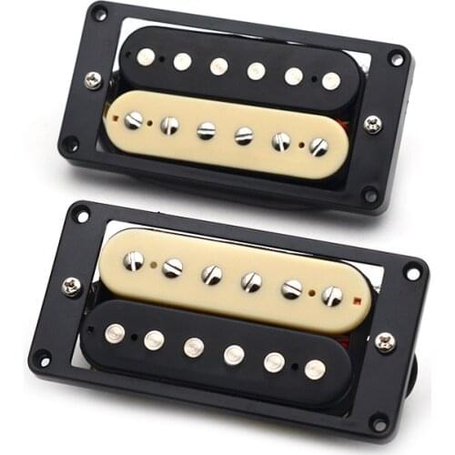 Guitar Pickup Zebra Faced Humbucker Double Coil Electric Guitar Pickups 50/52mm with installing Frame Guitar Accessories