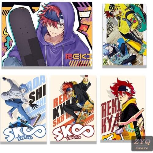 ZYQ Japan Anime Posters SK8 The Infinity Canvas Painting Cartoon Retro Poster Wall Decor Wall Art Picture Room Decor Home Decor