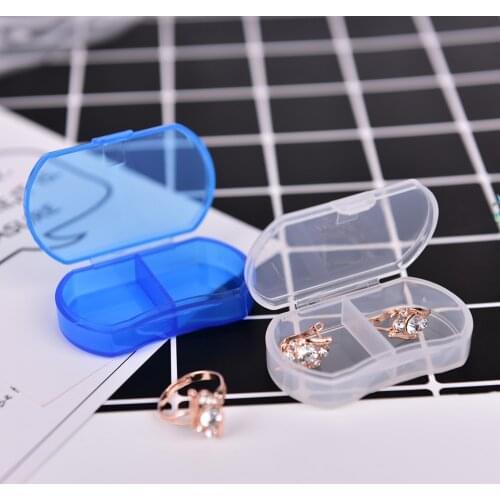 2 Grids 7 Day Dispenser Organizer Case pill box for medicines Pill Medicine Tablet pillbox multicolor container New 1Pc