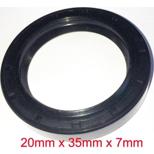 20mm x 35mm x 7mm Black TC NBR Nitrile Rubber Double Lip Oil Seal