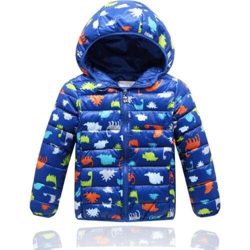 2016 Hooded Baby Boys Cartoon Jackets Sports Coats Chilldren Outerwears Kids Cotton-padded Winter Warm Jackets Windbreak Parkas