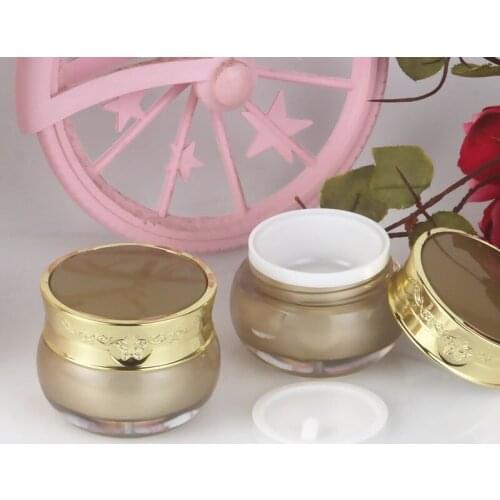 30pc/lot 15g/30g Gold Plastic Cosmetic Jar,Empty Lotion Container,Refillable Jar,Eyecream Box,Acrylic High End Makeup Packing