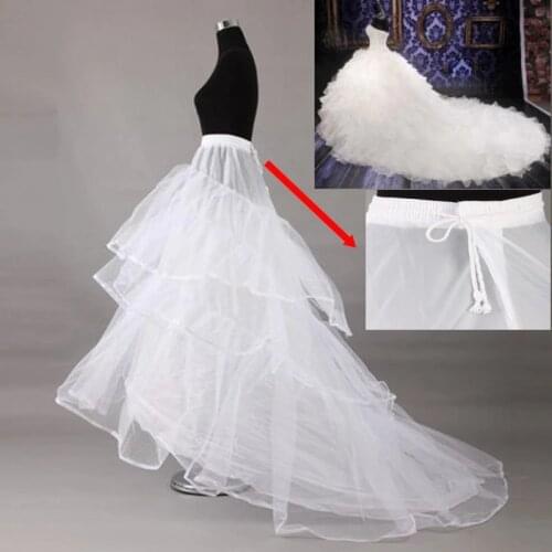 White Over Size Plus Size 2 Layer Long Trail Bridal Gown Crinolin Petticoat Underskirt Bride Wedding