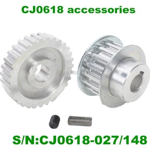 Free shipping 2pcs metal synchronous Pulley gear motor belt gear drive wheel gt2 9.5mm pulley CJ0618 SIEG C2