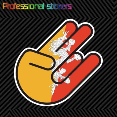 Bhutanese Shocker Sticker Die Cut Decal Self Adhesive Vinyl Bhutan BTN BT Stickers for Motos, Cars, Laptops, Phone