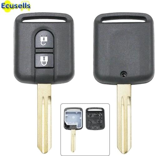 2 Buttons Remote Key Case Shell Fob for Nissan Elgrand X-TRAIL Qashqai Navara Micra Note Cabster NV200