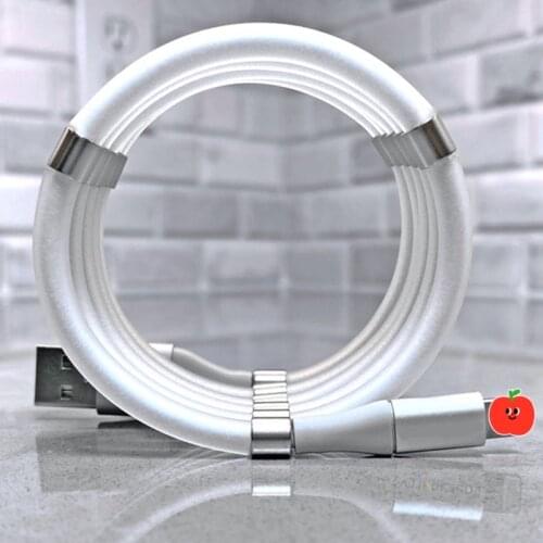 0.9M 1.8M For Iphone Samsung Xiaomi Type-c Micro Cable 2.4A Super Fast Charging Cables Magnetic Absorption Line Data Cable