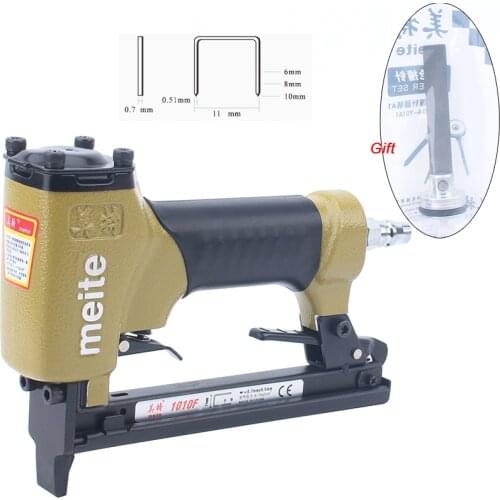 Quality meite 1010F Pneumatic Nailer Gun Air Stapler Nail Gun Tools U-type Stapler