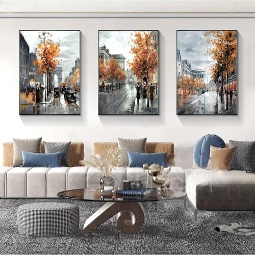Berlin Classical Abstract Oil Painting Art Home Decor Canvas Poster City Street View Picture of Luxury LivingRoom Dormitory Wall