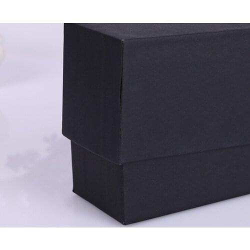 Matte fancy black recycled paper gift box divide chocolate packaging boxes with logo printing ---DH11666