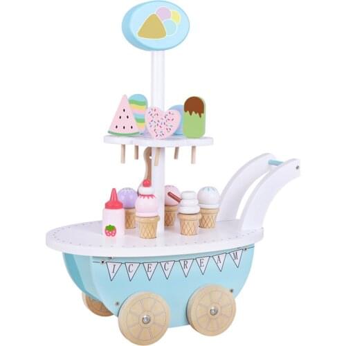 Mini Ice Cream Car Toy Play Educational Toys Ice Cream Truck Trolley Girls Toys Birthday Gifts