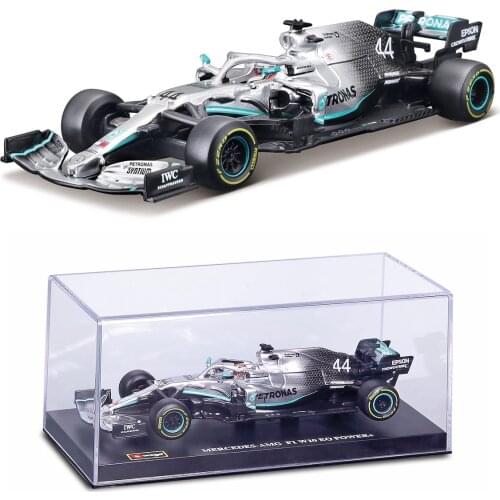 Bburago 1:43 2019 W10 #44 F1 Formula Car Static Die Cast Vehicles Collectible Model Racing Car Toys