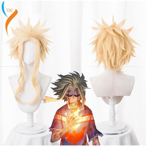 All Might Boku No Hero Academia Hair Anime Cosplay Wig My Hero Academia/Academy Cosplay Wig Synthetic All Might Hair Men