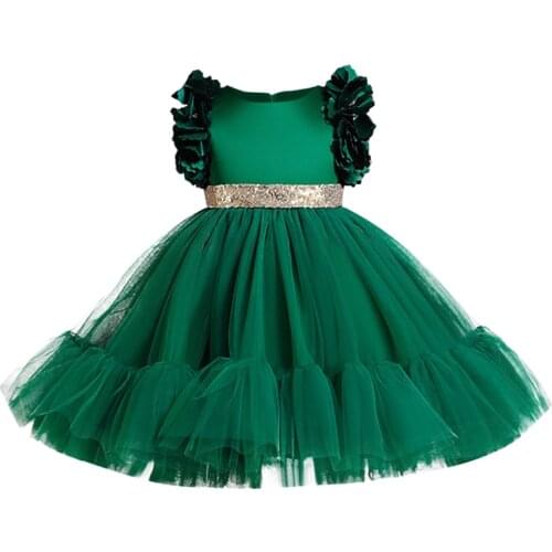 Girls Dress Embroidery Silk Child Princess DressThread Dress for Baby Girl Flower Elegant Winter Party Christmas Dress Clothes