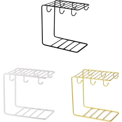 Metal Mug Tree Holder Stand for Counter 6 Hooks Coffee Cup Display Hanger Rack Organizer for Kitchen Cabinet