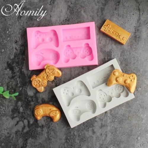 Aomily Racing Remote Control Patten Cake Silicone Molds Fondant Cake Decorating Tools Chocolate Candy Mold Baking Tool for Cakes