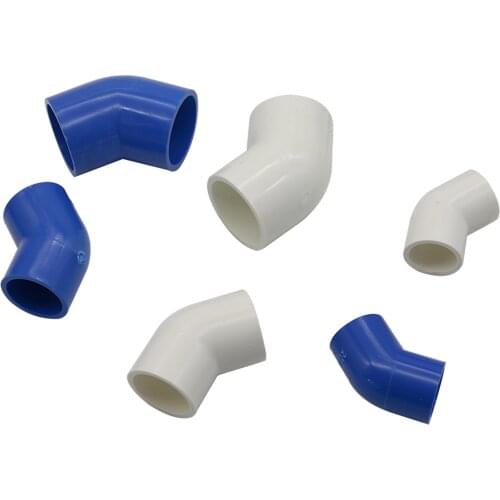 20mm 25mm 32mm Elbow PVC Connectors Garden Irrigation Water Pipe Connection Accessories 45 Degree Joint Plastic Connectors
