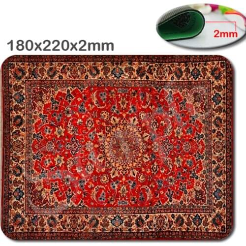 Size is 180x22OX2MM MousePad Design Your Own Burgundy Oriental/Persain Rug Fashion Hot Oblong Shaped Mouse Mat Design