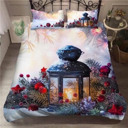 3D Christmas Bedding Set comforters luxury Cartoon Duvet Cover Set Kids New Years Gift Bed Linen bed covers pillowcases